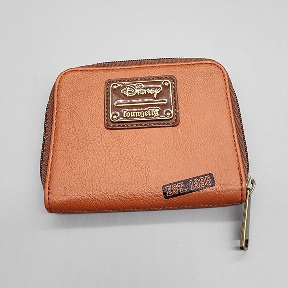 Disney Loungefly Toy Story Brown Zip Wallet Bo Peep Woody Buzz Lightyear Patch - Picture 3 of 7